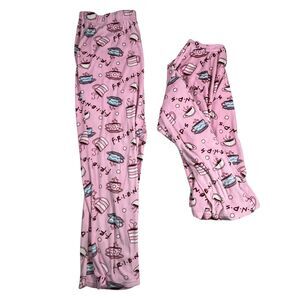 Women's Friends Central Perk Pajama Set Pink Cups XL 18-19 Sleepwear Cozy